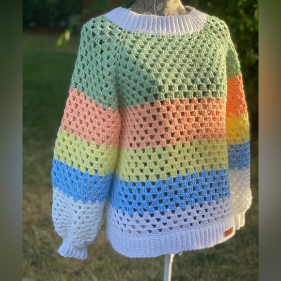 Pastel Oversized Handmade Sweater - Picture 2 of 6